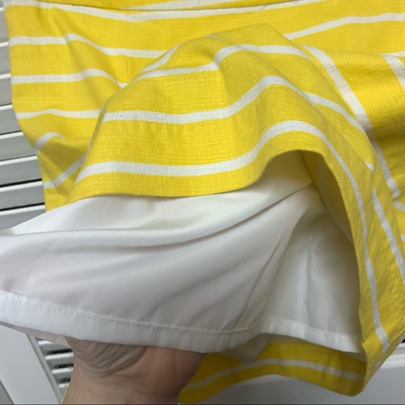 Banana Republic yellow and white skirt Size 2 - Picture 5 of 7